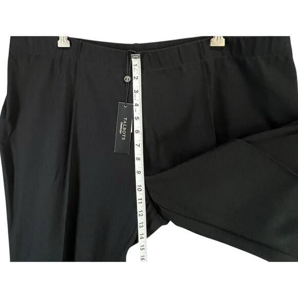Talbots Ponte Knit Pants Women 3XL Black Ankle Zip Stretch Classic Preppy Casual - Picture 7 of 13